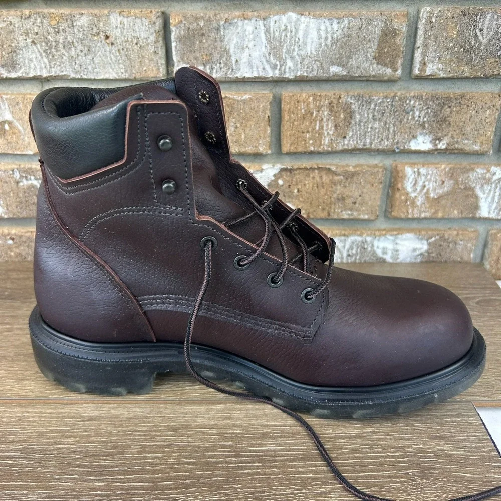 Red Wing 606 Supersole 2.0 6in Soft Toe Brown Leather Work Boots Mens 11D USA